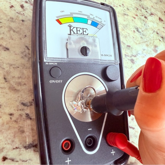 Estate Platinum 3.85 CT Solitaire White Spinel Engagement Ring Round Ring - Picture 15 of 15